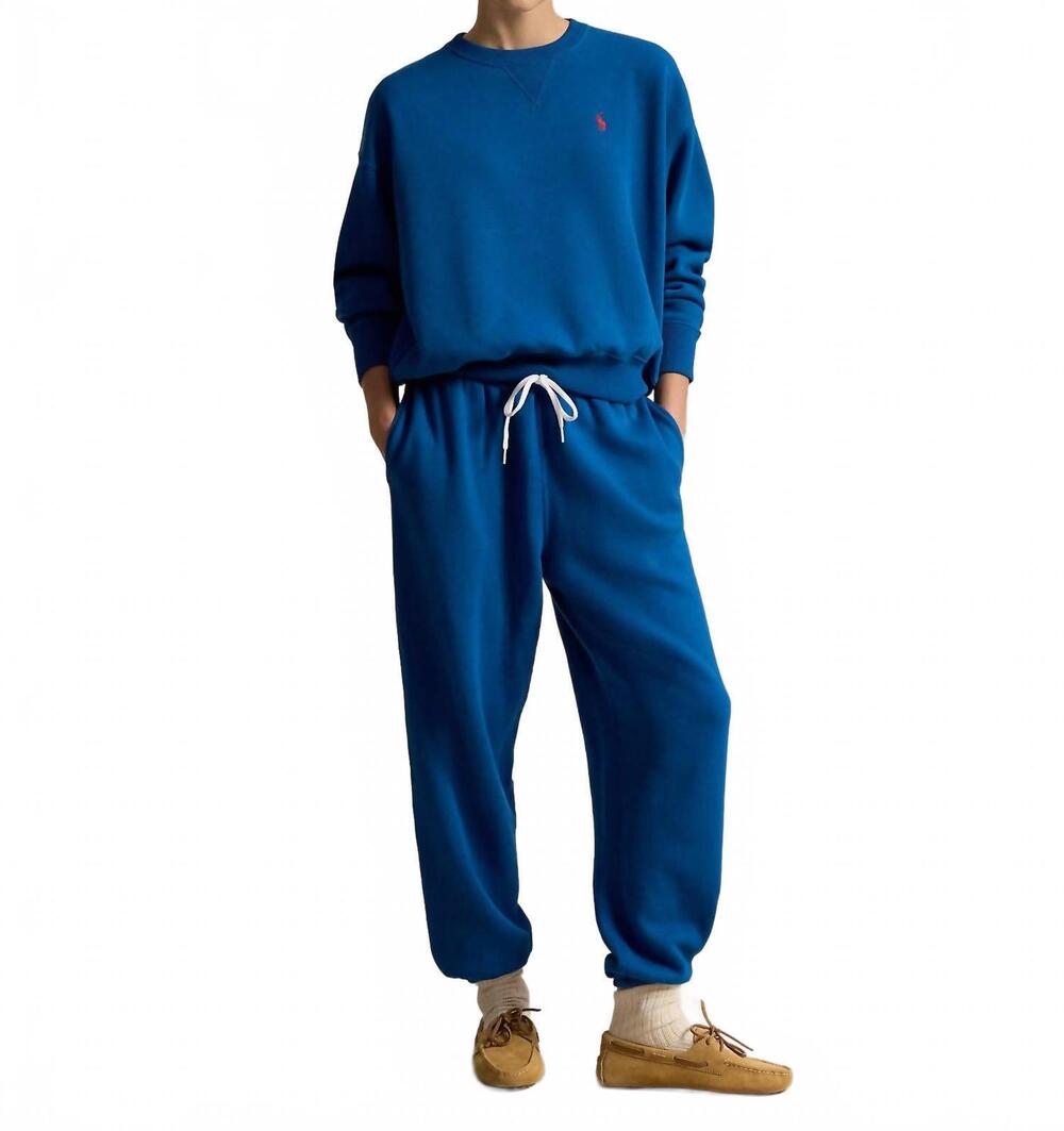 NEW RALPH LAUREN fleece sweatshirt in blue